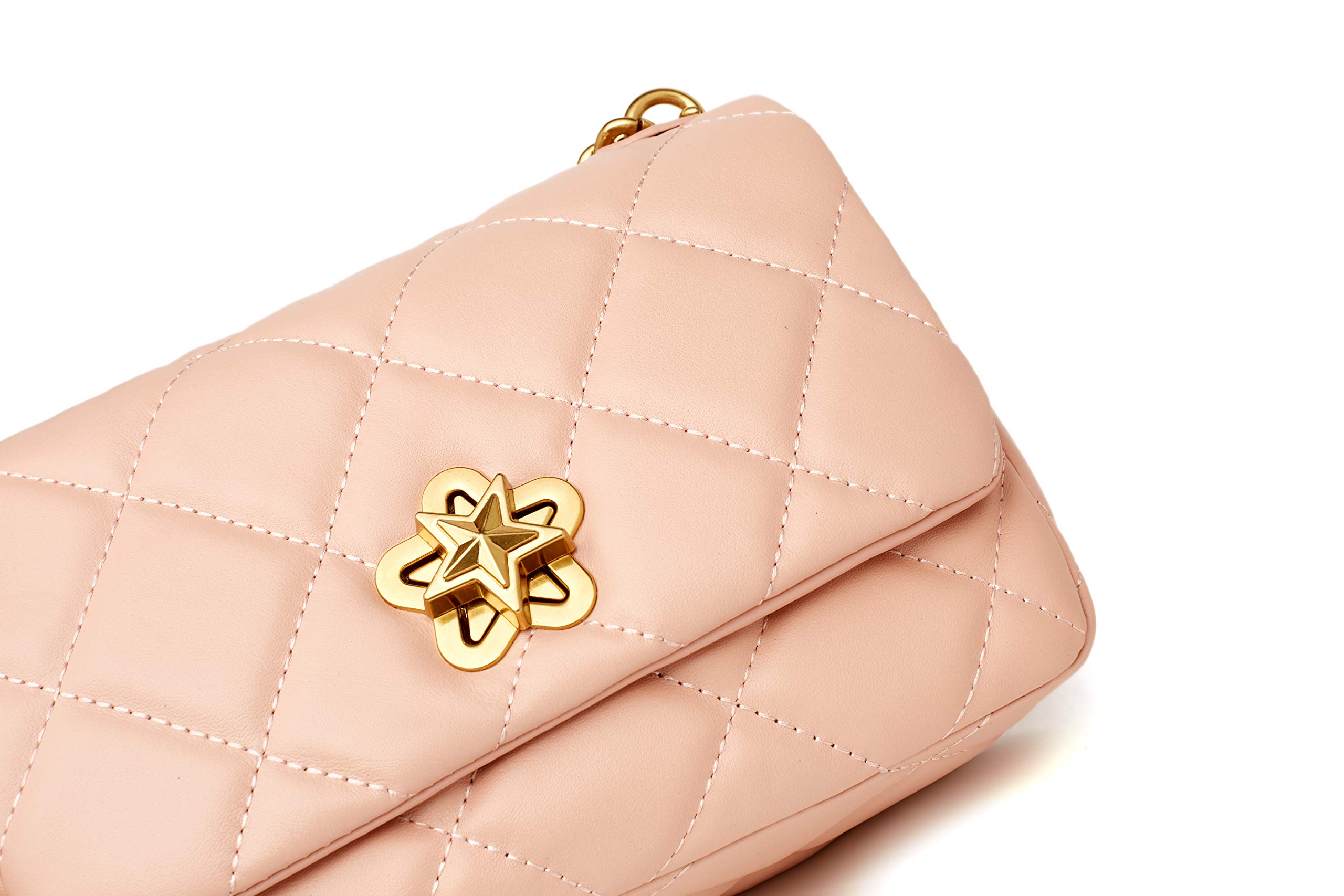 Amazon.com: Women Quilted Crossbody Bag Genuine Leather